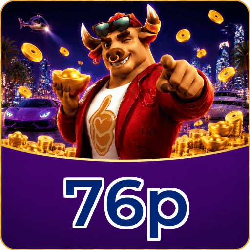 Interface do aplicativo 76p mostrando jogos disponíveis no iOS e Android